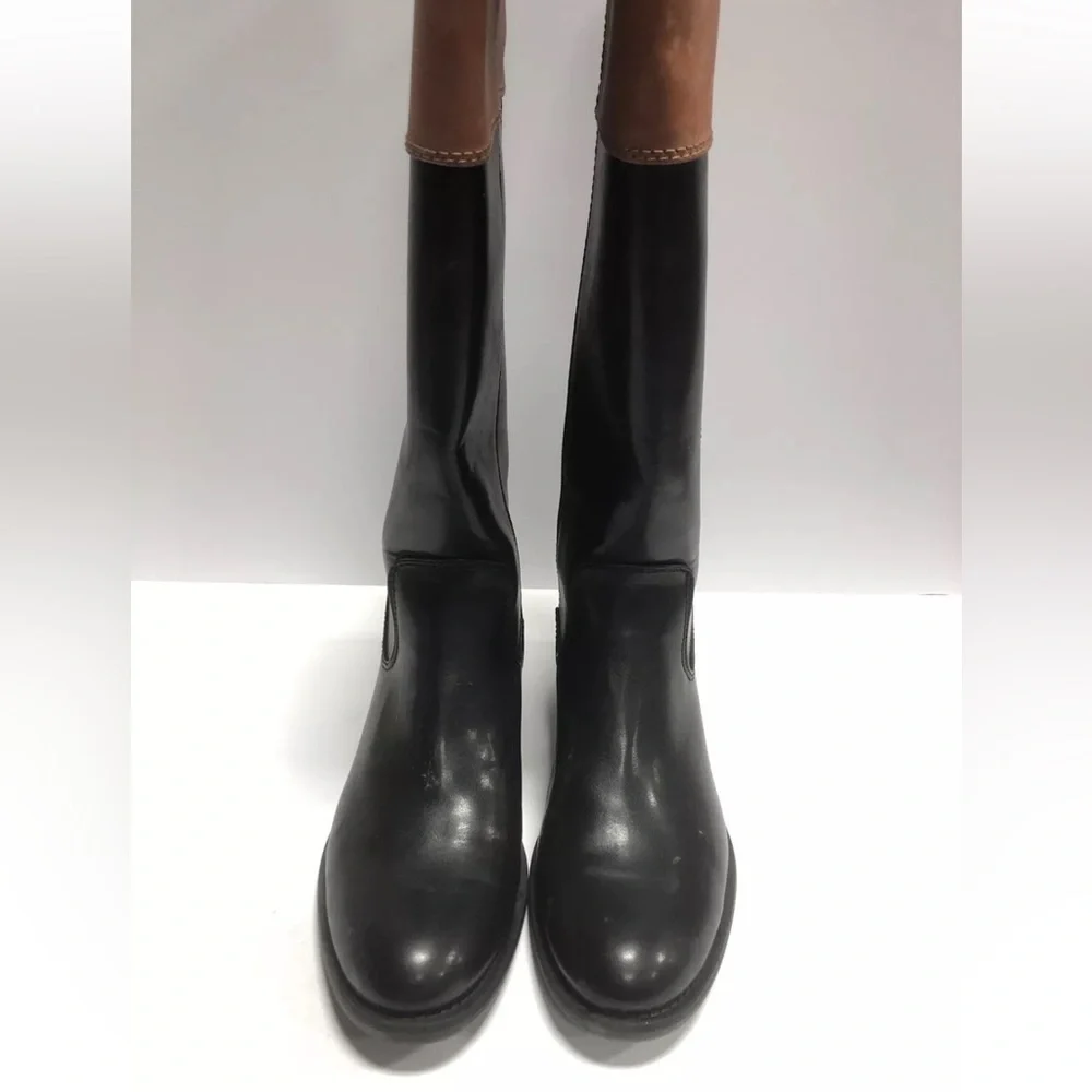 Tommy Hilfiger Women’s Shano, Black/Brown Knee High Boots, Size 9M